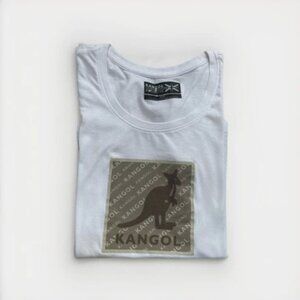 Kangol White Woman TShirt size M Scroop Neck From Pets-